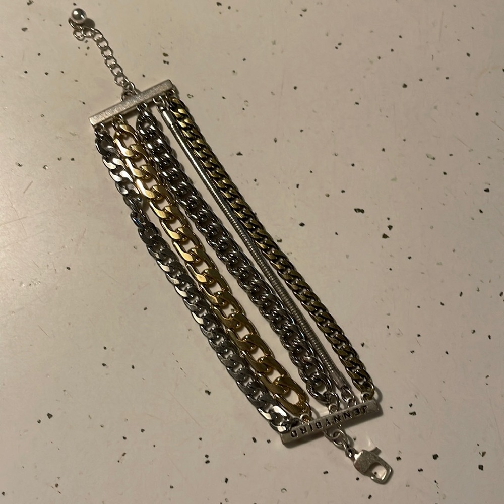 Mixed metal chain bracelet